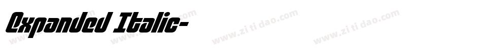 Expanded Italic字体转换
